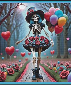 Valentines Skeleton Girl